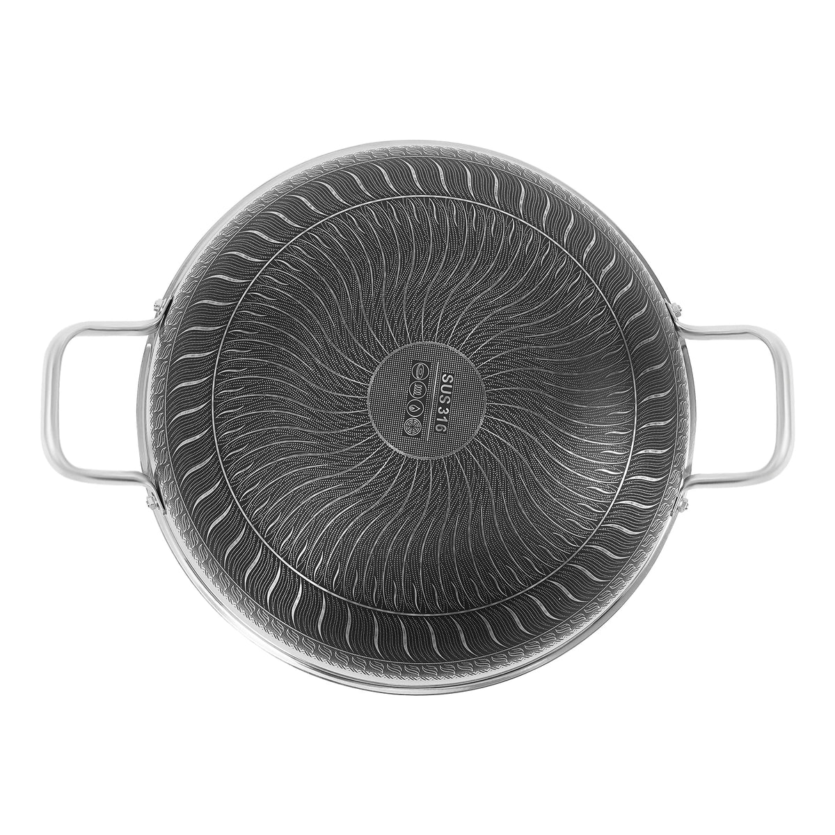 Non-stick Cookware with Lid, Stainless Steel Frying Pan, Modern Cooking Pan for Sauteing, Deep-Frying